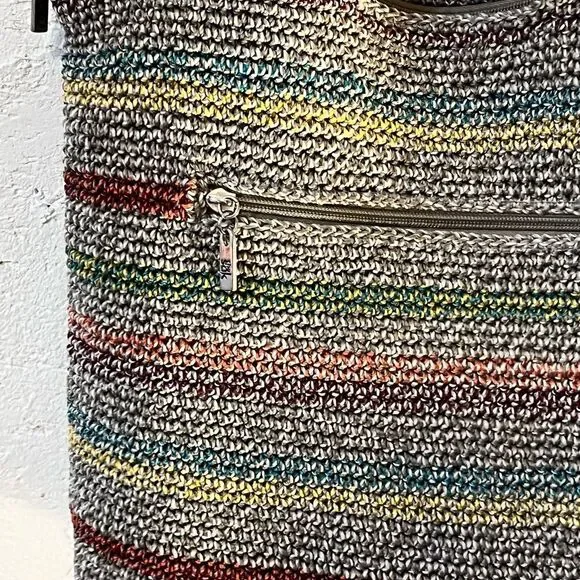 The SAK handbag with stripes— khaki and colored stripes. Carried 1 time!! - Picture 9 of 12